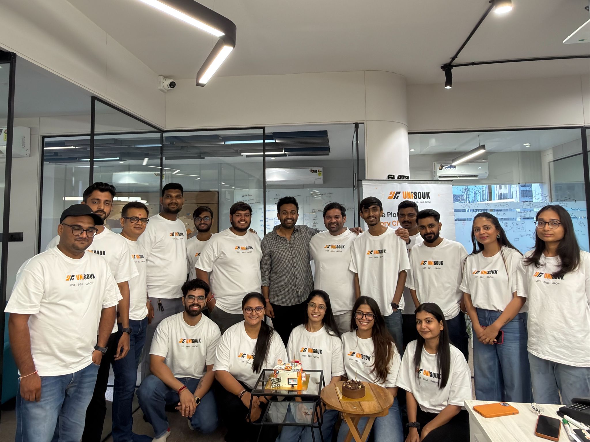 The UniSouk team together at the Surat office
